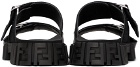 Fendi Black 'Fendi Force' Lug Sole Sandals