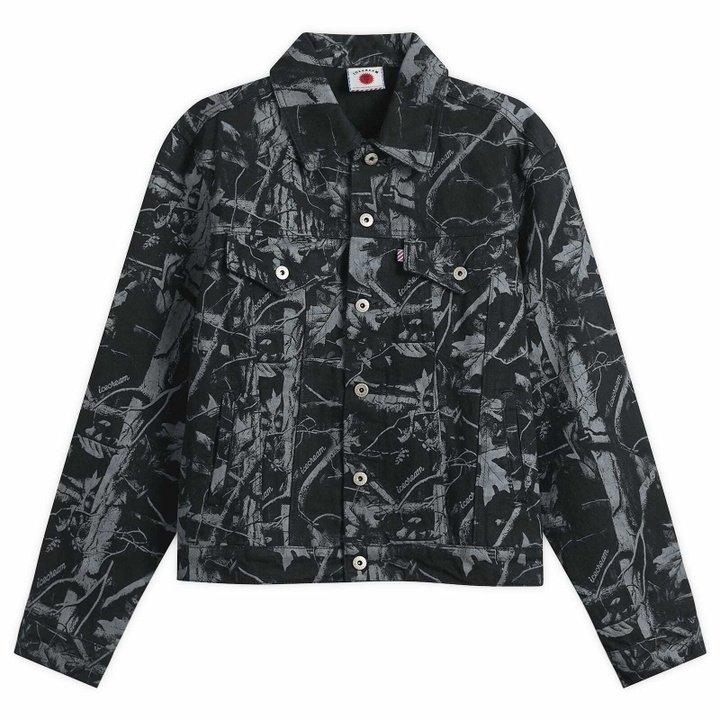 Photo: ICECREAM Men's Tree Camo Denim Trucker Jacket in Black