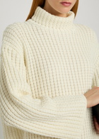 Toteme Whipstitch-knit Cotton-blend Jumper Off White