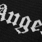Palm Angels Men's Logo Sock in Black/White