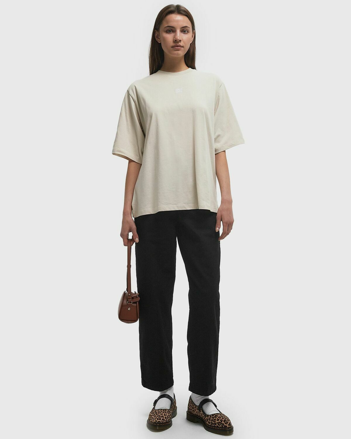 Gestuz GZERICA EMB TEE Brown Womens Shortsleefe