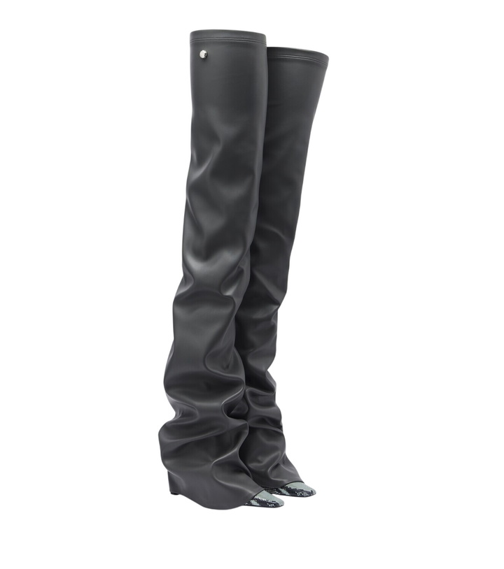Photo: The Attico Robin snake-effect over-the-knee boots