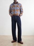 God's True Cashmere - Nomad Checked Cashmere Shirt - Blue
