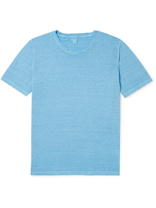 Photo: 120% - Linen-Jersey T-Shirt - Blue