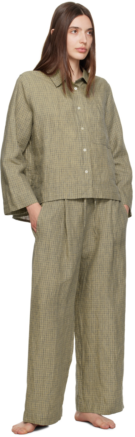 Deiji Studios Khaki 'The Drawcord' Pyjama Set