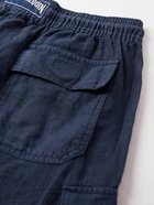 Vilebrequin - Straight-Leg Linen Drawstring Cargo Shorts - Blue