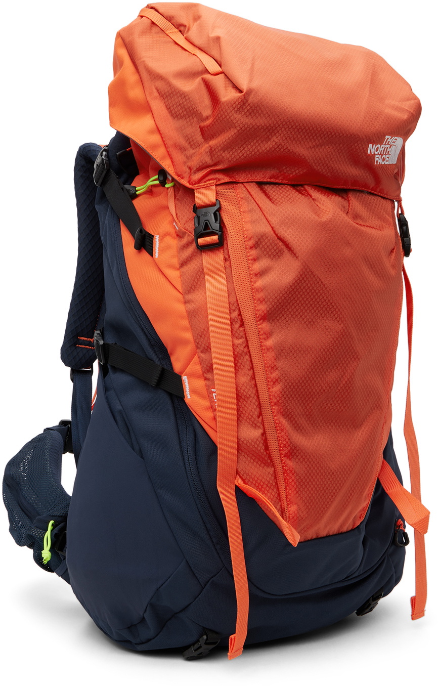 navy and orange north face backpack The North Face Kids Kids Orange & Navy Terra 55 Backpack