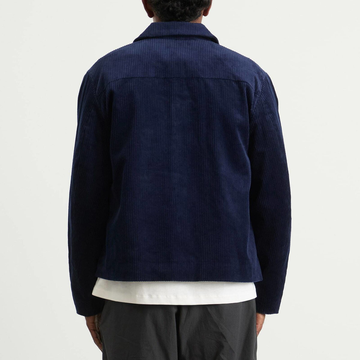 Percival Men's Cord Overshirt in Navy