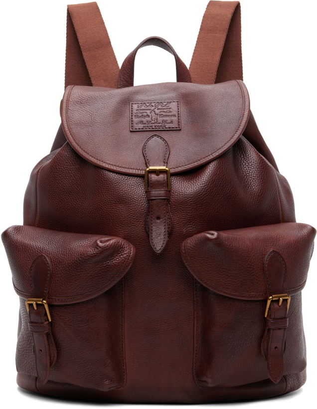Photo: Polo Ralph Lauren Brown Leather Large Backpack