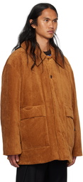 Wooyoungmi Orange Spread Collar Down Jacket