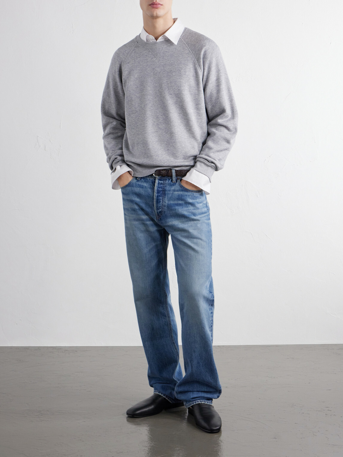 TOTEME - Cotton and Silk-Blend Jersey Sweater - Gray