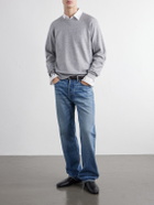 TOTEME - Cotton and Silk-Blend Jersey Sweater - Gray