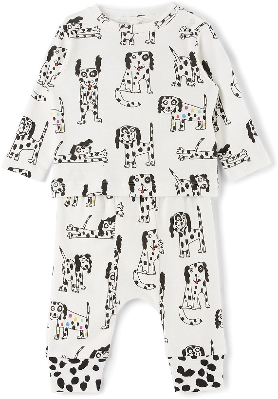 Photo: Stella McCartney Baby White Doodle Dalmatians Sleepwear Set