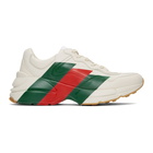 Gucci White Stripes Rhyton Sneakers