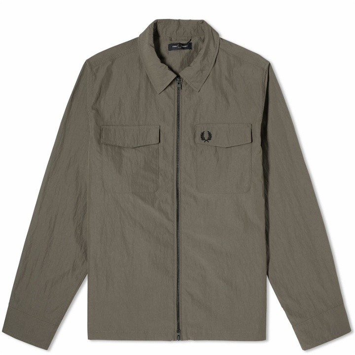 Photo: Fred Perry Men's Zip Overshirt in Field Green