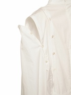 ROCHAS Ruched Cotton Poplin Midi Dress