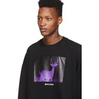 Palm Angels Black Night Vision Crewneck Sweatshirt