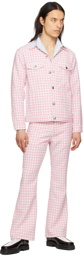 Ernest W. Baker Pink Check Trousers