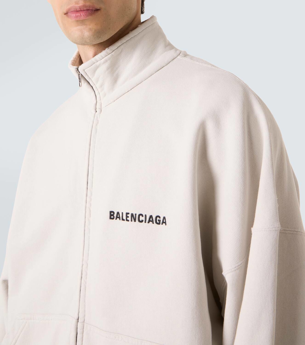 Balenciaga Logo cotton jersey track jacket Balenciaga