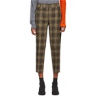 Acne Studios Brown and Beige Plaid Trousers