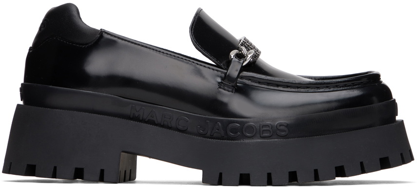 Vælg Bandit Devise Marc Jacobs Black 'The Leather Barcode Monogram' Loafers Marc Jacobs