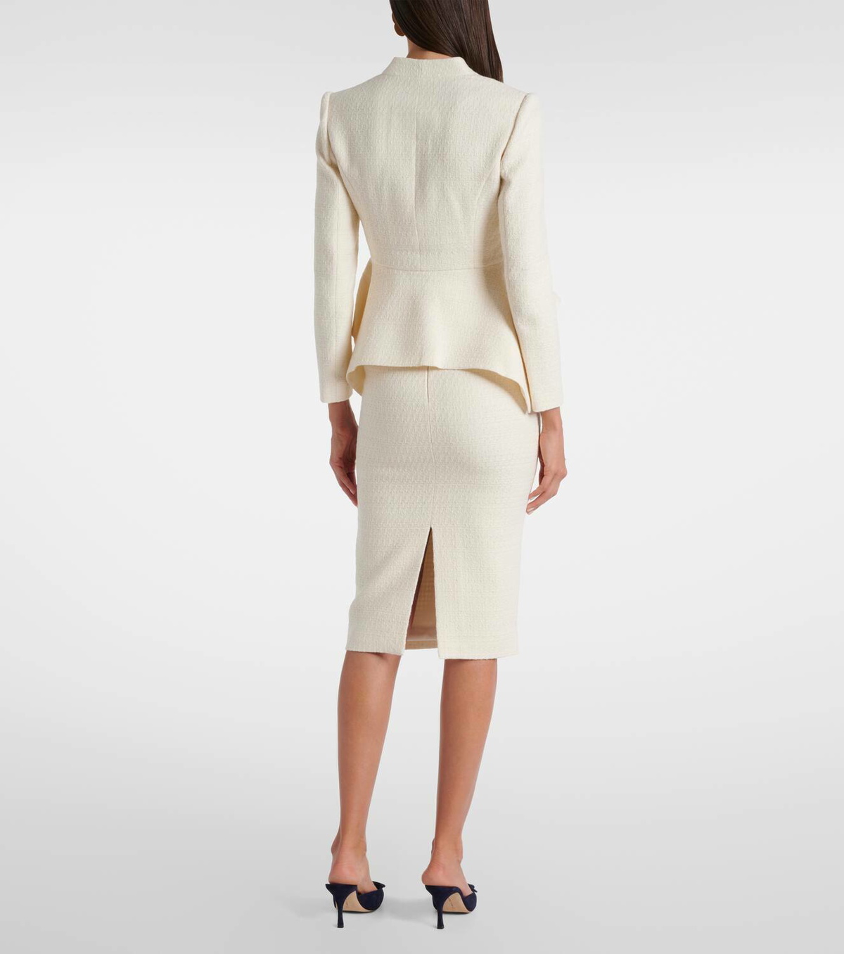 Roland Mouret Peplum bouclé jacket