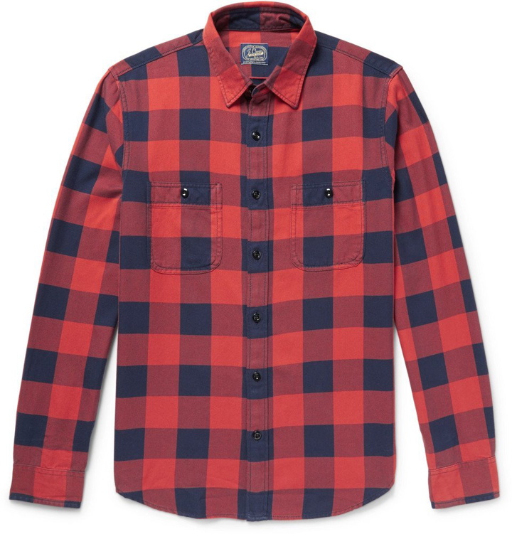 Photo: J.Crew - Slim-Fit Buffalo-Checked Cotton-Flannel Shirt - Red
