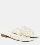 Souliers Martinez Chica leather-trimmed mesh slides