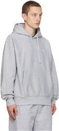 Stüssy Gray Embroidered Hoodie