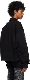 AMIRI Black & Gray Bandana Jacquard Denim Jacket