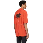 Paul Smith and Christoph Niemann Red Bouncing Coconut Print Short Sleeve Shirt