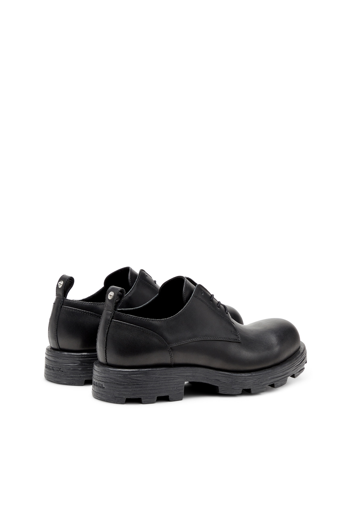Diesel D-Hammer-Derby shoes in textured leather - Lace Ups and Mocassins Mens in Black