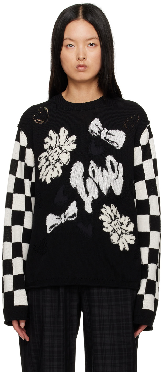 tao Black Jacquard Sweater