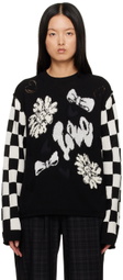 tao Black Jacquard Sweater