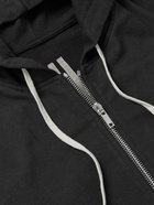 DRKSHDW by Rick Owens - Jason's Printed Cotton-Jersey Zip-Up Hoodie - Black