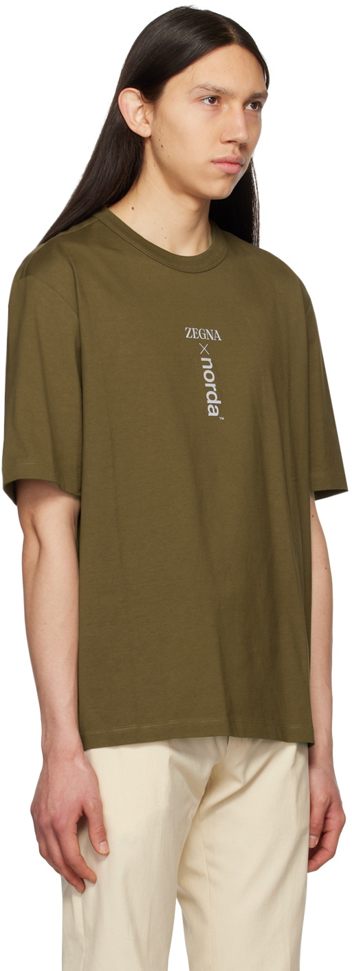 Tシャツ・カットソー Zegna Beige Cotton T-Shirt Zegna - Light Beige Cotton T-Shirt | Mitchell Stores