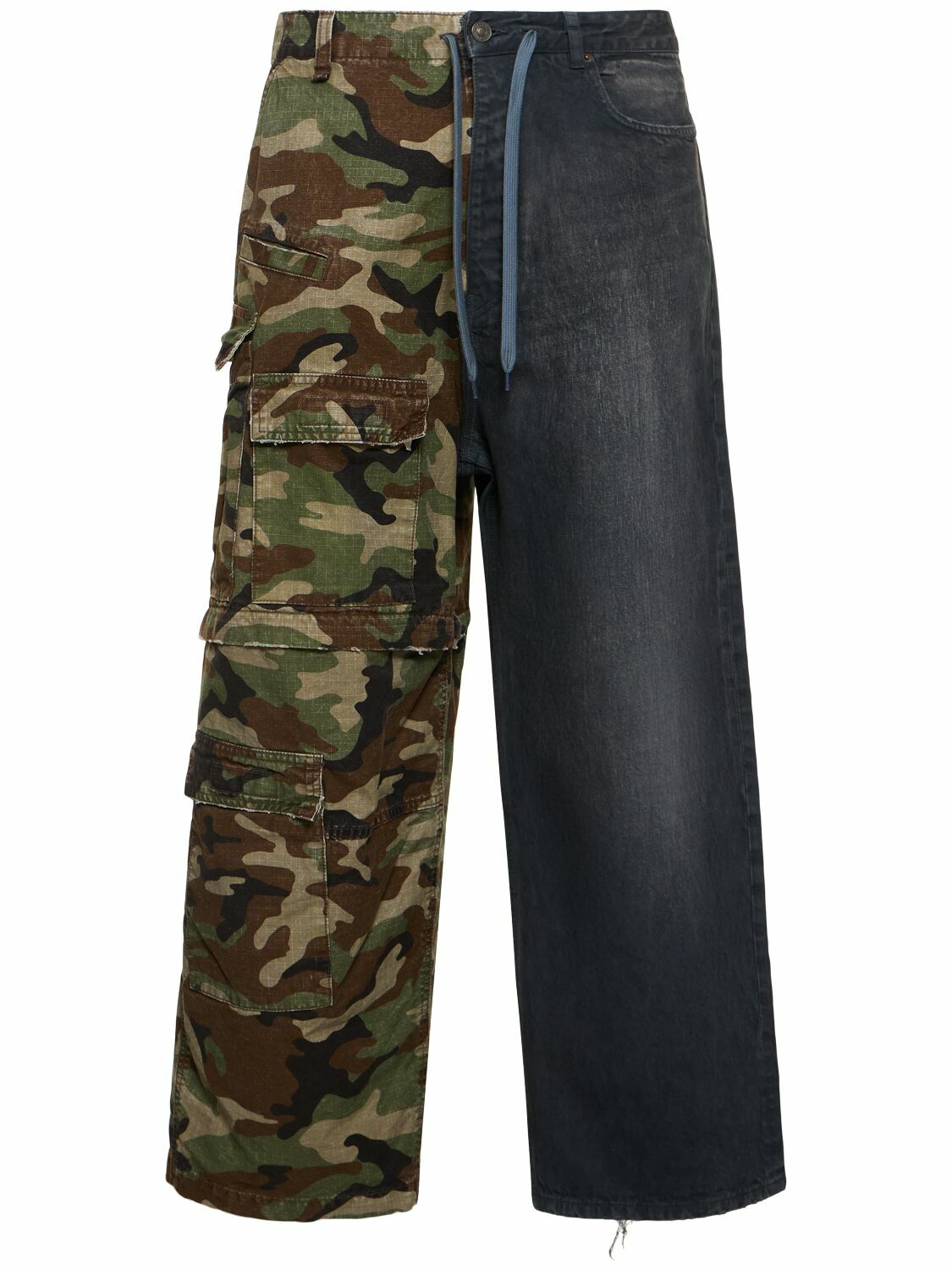 BALENCIAGA Hybrid Baggy Cotton Denim Jeans Balenciaga