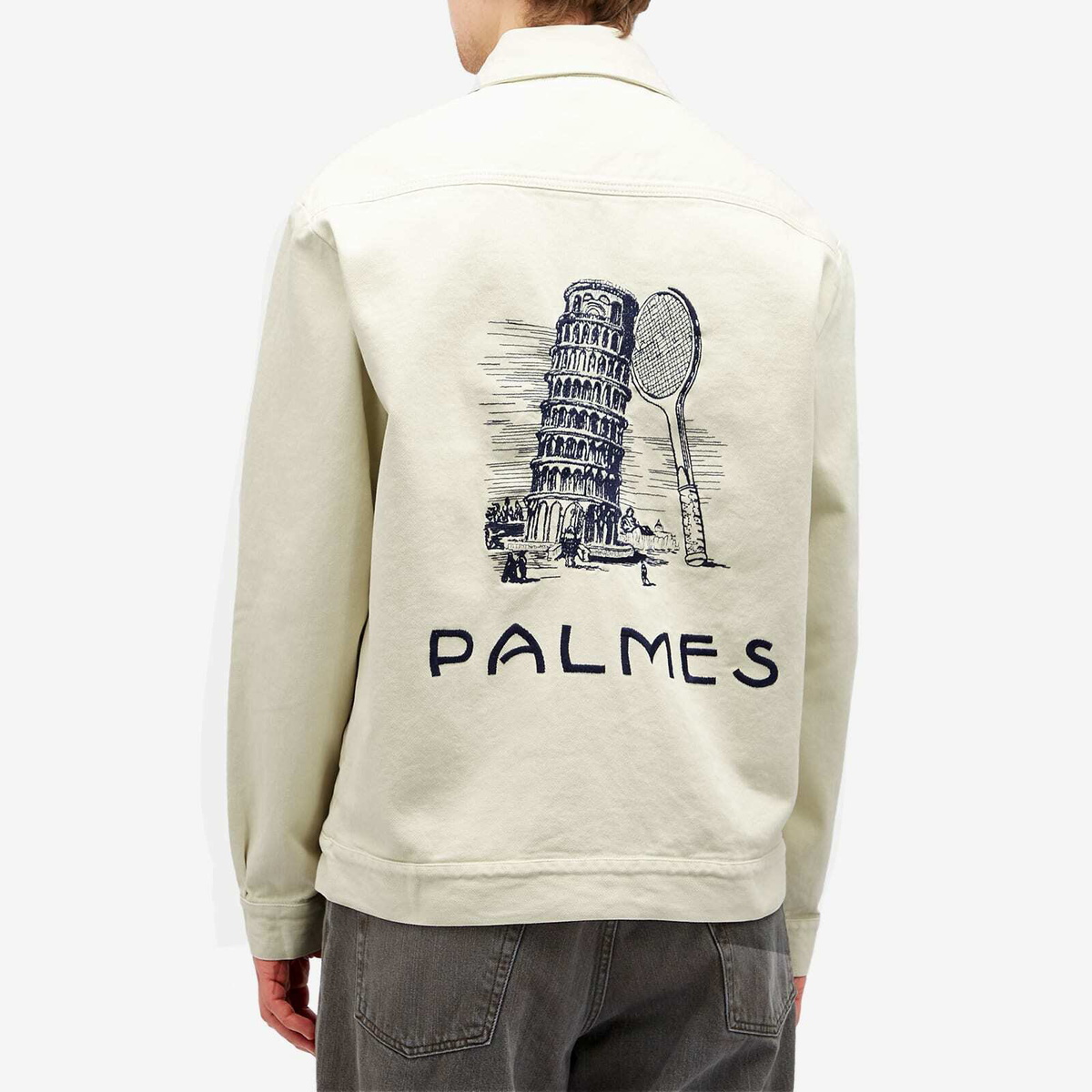 Palmes Men's Tower Zip Jacket in Off-White
