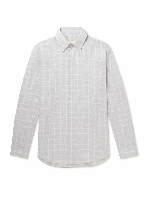 Photo: Purdey - Estate Checked Cotton-Flannel Shirt - Gray
