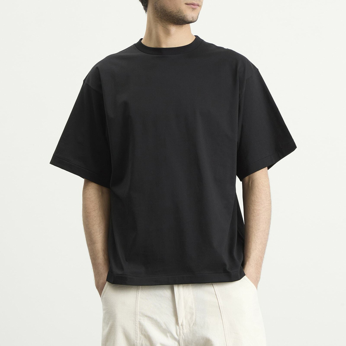 Kaptain Sunshine Men's Suvin Cotton Short Sleeve T-Shirt in Black