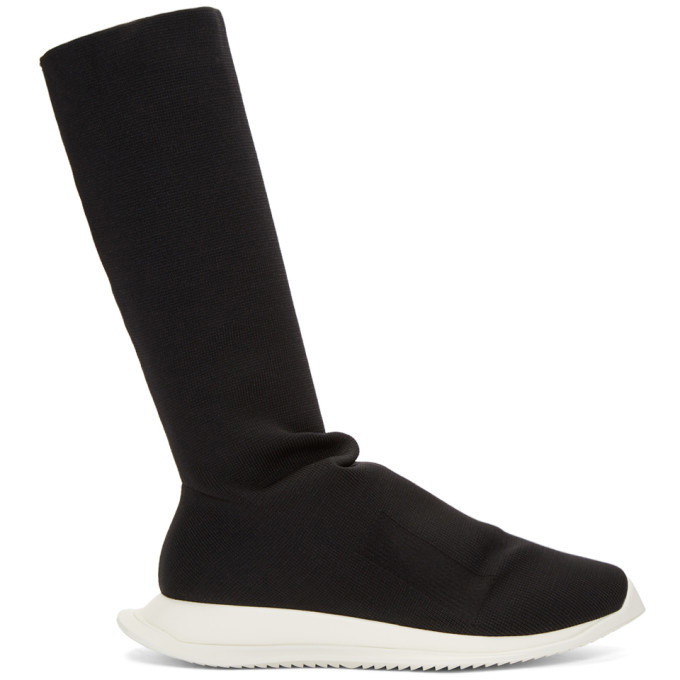 Photo: Rick Owens Drkshdw Black New Runner Sock High Sneakers