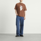 Drôle de Monsieur Men's Rum Labels T-Shirt in Brown