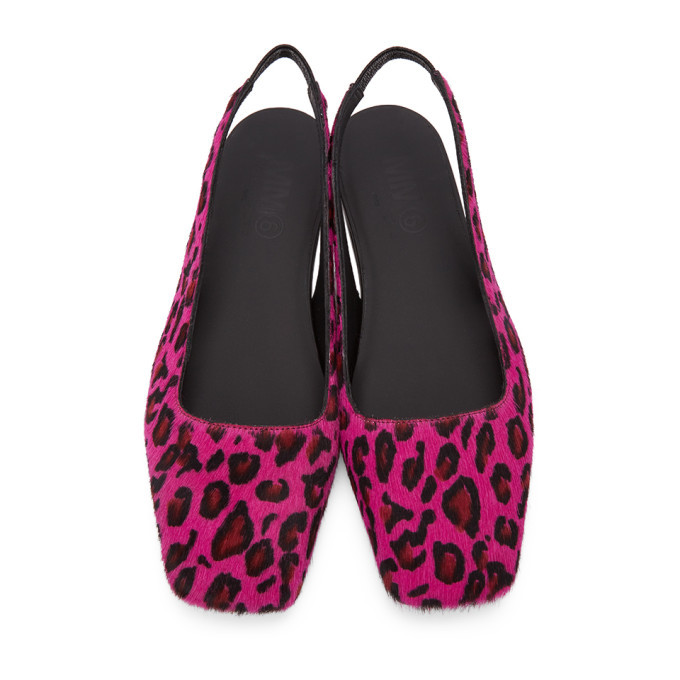 MM6 Maison Margiela Pink Leopard Sandals MM6 Maison Margiela