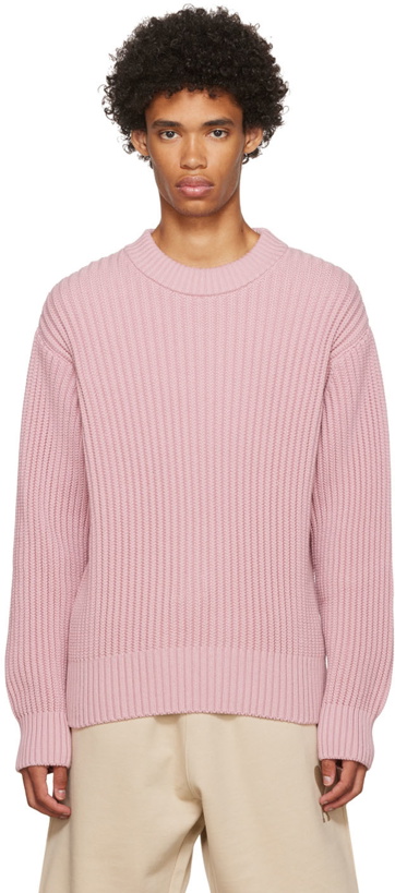 Photo: AMI Paris Pink Organic Cotton Sweater