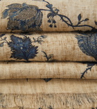 The House of Lyria Caledonia floral linen jacquard throw