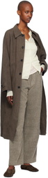 UMBER POSTPAST Brown Recycled Hairy Wool Trousers