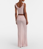 Aya Muse Draped pointelle maxi skirt