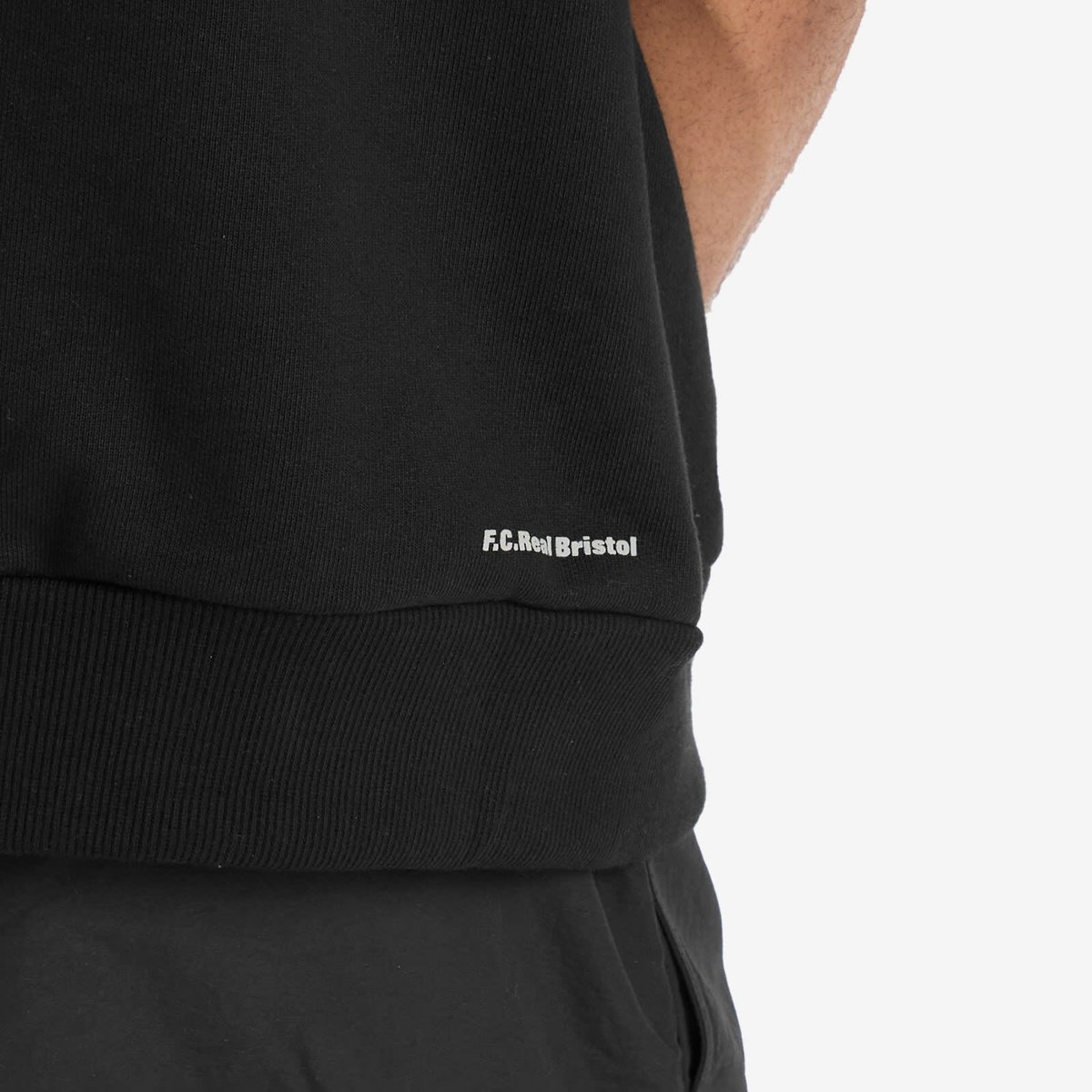 F.C. Real Bristol Men's Short Sleeve Emblem Sweatshirt in Black