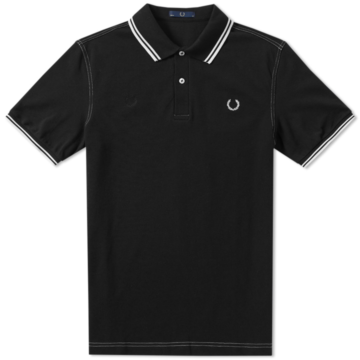 Photo: Fred Perry Laurel Contrast Stitch Double Logo Polo
