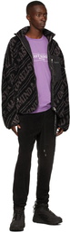 mastermind WORLD Black & Grey Sherpa Oversized All-Over Blouson Jacket